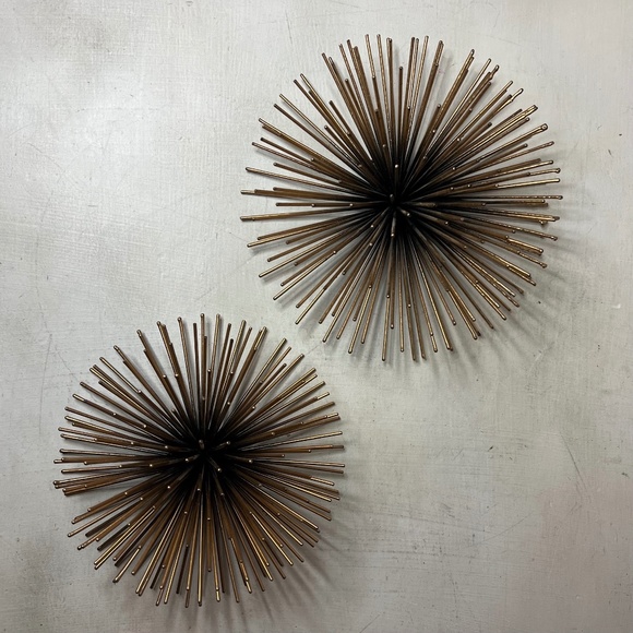 Vintage Wall Decor Vintage Mcm Gold Metal Atomic Starburst Sea